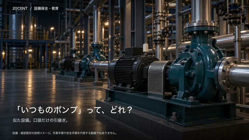 設備保全・引継ぎ教育の映像